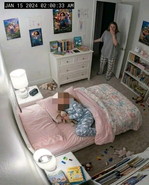My eight-year-old kept telling me her bed felt “too tight.” At 2:00 a.m., the camera finally showed me why.