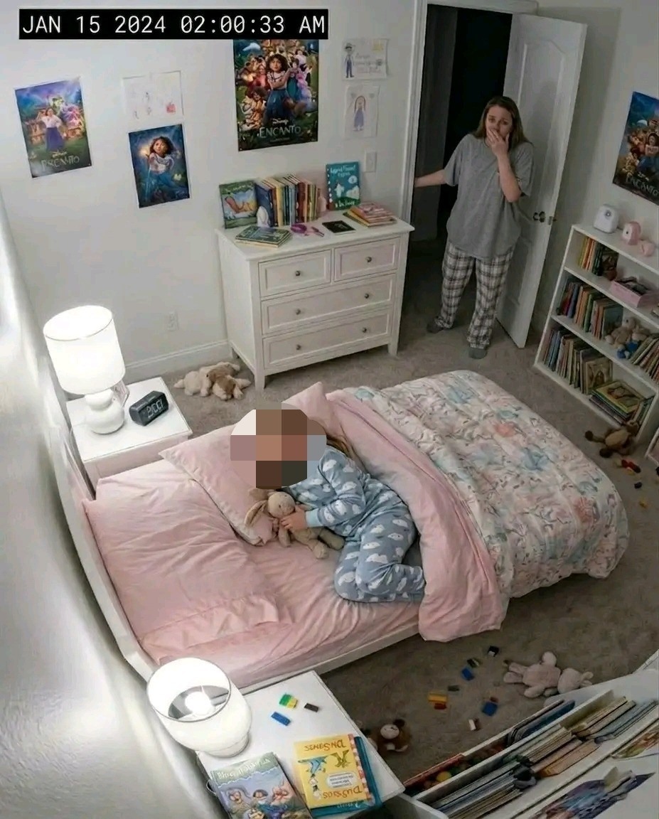My eight-year-old kept telling me her bed felt “too tight.” At 2:00 a.m., the camera finally showed me why.