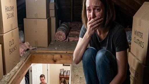 My sister called me at midnight and whispered, “Turn off every light. Go to the attic. Don’t tell your husband.” I thought she was losing her mind — until I looked through the floorboards….